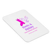 Stiefel & Sektflasche Brautparty pink Magnet (Rechte Seite)