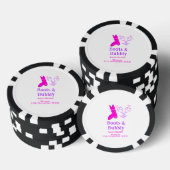 Stiefel & Sektflasche Brautparty pink Pokerchips (Stapel)