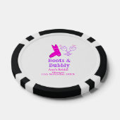 Stiefel & Sektflasche Brautparty pink Pokerchips (Einzeln)