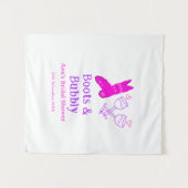 Stiefel & Sektflasche Brautparty pink Wandteppich (Vorderseite (Horizontal))