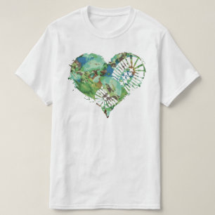 Stiefel stampfen Herz T-Shirt