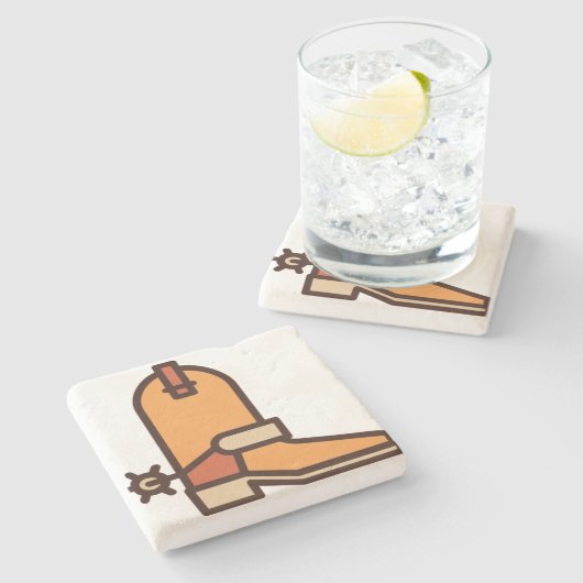 Stiefel Steinuntersetzer (Seitenansicht)