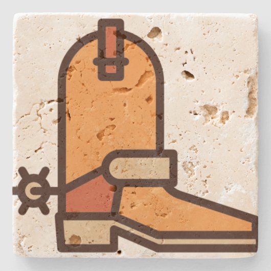 Stiefel Steinuntersetzer (Vorderseite)