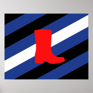 Stiefel-Stolzflagge Poster