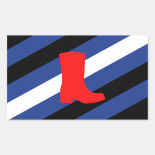 Stiefel-Stolzflagge Rechteckiger Aufkleber