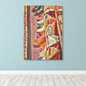 Stiefel überzogene Canvas Leinwanddruck (Insitu (Holzboden))