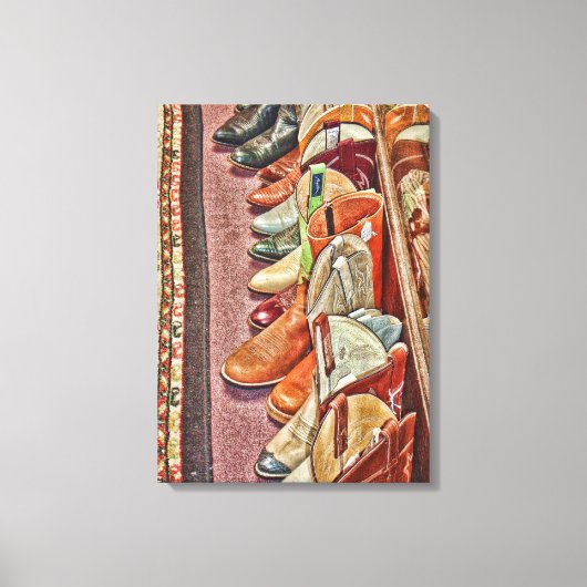 Stiefel überzogene Canvas Leinwanddruck (Vorderseite)