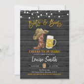 Stiefel und Bier Erwachsene Einladung zum Geburtst (Vorderseite)