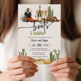 Stiefel und Blasen Paare Einladungs-Karte Einladung