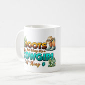 Stiefel und Bling Cactus Personalisiert Kaffeetasse (Vorderseite Links)