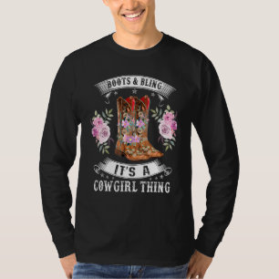 Stiefel und Bling es ist ein Cowgirl, die Rodeo Ha T-Shirt