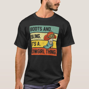 Stiefel und Bling Es ist eine Cowgirl-Sache Rodeo T-Shirt