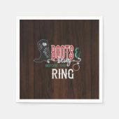 Stiefel und Bling vor dem Ring - Napkin Serviette (Vorderseite)