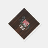 Stiefel und Bling vor dem Ring - Napkin Serviette (Ecke)