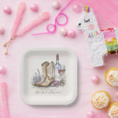 Stiefel und blubbly Brautparty Pappteller (Party)