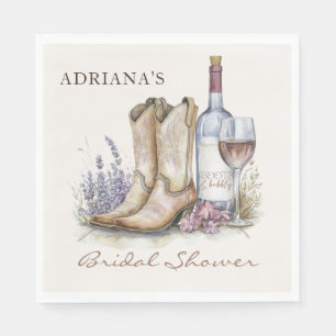 Stiefel und blubbly Brautparty Serviette