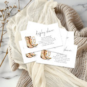 Stiefel und Blubbly Bridal Display Shower Begleitkarte