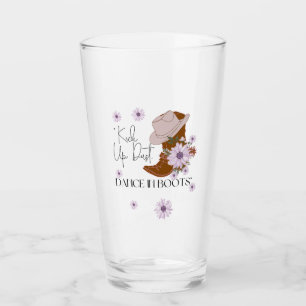 Stiefel und Blume Schönheit- Glas
