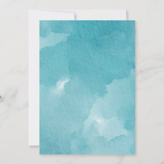 Stiefel und Brautparty Blauer Champagner Einladung (Rückseite)