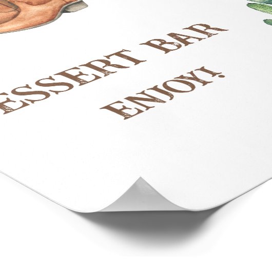 Stiefel und Brautparty Dessert Bar Poster (Ecke)