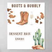Stiefel und Brautparty Dessert Bar Poster (Vorne)