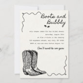 Stiefel und Brautparty Einladung (Vorderseite)