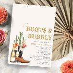 Stiefel und Brautparty Einladung<br><div class="desc">Lass uns gehen, Mädchen! Bereiten Sie sich auf eine wilde Fahrt in den Wilden Westen vor! Diese lustige Boots und Bubbly Bridal Shower Invitation ist perfekt für ein Western-Brautparty oder Bachelorette Nacht. Einzigartig und originell, mit handgezeichnet und wasserfarbenen Kakteen, Cowboystiefeln und leicht zu anpassenden Hüten. Also, nimm deinen Cowboy-Hut und...</div>