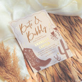 Stiefel und Brautparty Folieneinladung