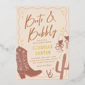 Stiefel und Brautparty Folieneinladung (Vorderseite)