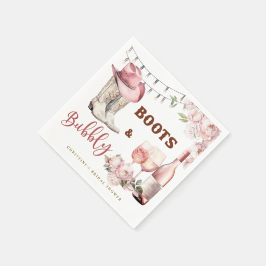 Stiefel und Brautparty Serviette (Ecke)