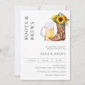 Stiefel und Brühe Paare Dusche Moderne Minimalisti Einladung (Vorderseite)