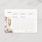 Stiefel und Bubbly Boho Brautparty Recipe Anfrage Begleitkarte (Rückseite)