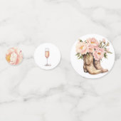 Stiefel und Bubbly Brautparty Confetti Konfetti (Vorderseiten)