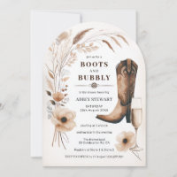 Stiefel und Bubbly-Brautparty laden Arch ein