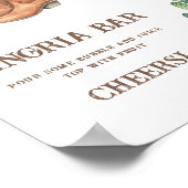 Stiefel und Bubbly Brautparty Sangria Bar Poster (Ecke)