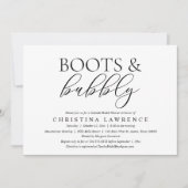 Stiefel und Bubbly, Brie to be, Brautparty Invit Einladung (Vorderseite)