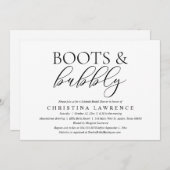 Stiefel und Bubbly, Brie to be, Brautparty Invit Einladung (Vorne/Hinten)