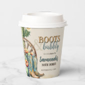 Stiefel und Bubbly Country Cowgirl Western Geburts Pappbecher (Rückseite)