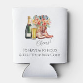 Stiefel und Bubbly Couples Dusche Dosenkühler (Rückseite)