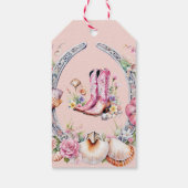 Stiefel und Bubbly Cowgirl Bridal Shower Geschenkanhänger (Rückseite)