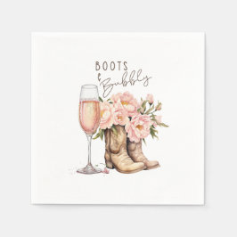 Stiefel und Bubbly Napkins Serviette