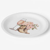 Stiefel und Bubbly Paper-Teller Pappteller (Schrägansicht)