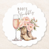 Stiefel und Bubbly Paper Untersetzer (Vorderseite)