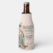 Stiefel und Bubbly Rodeo Cowgirl Cactus Birthday Flaschenkühler (Flaschenvorderseite)