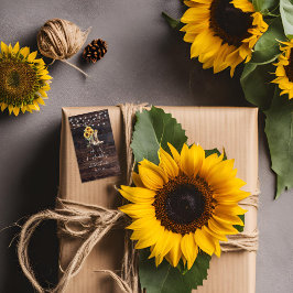 Stiefel und Bubbly Sunflowers Brautparty Geschenkanhänger