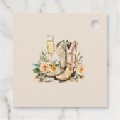 Stiefel und Bubbly Western Brautparty Geschenkanhänger (Rückseite)