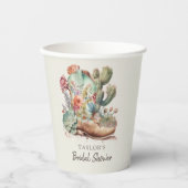 Stiefel und Bubbly Western Brautparty Pappbecher (Vorderseite)