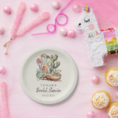 Stiefel und Bubbly Western Brautparty Pappteller (Party)