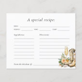 Stiefel und Bubbly Western Brautparty Rezept Card (Vorderseite)