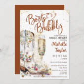 Stiefel und Bubbly Western Bride Wild West Country Einladung (Vorne/Hinten)